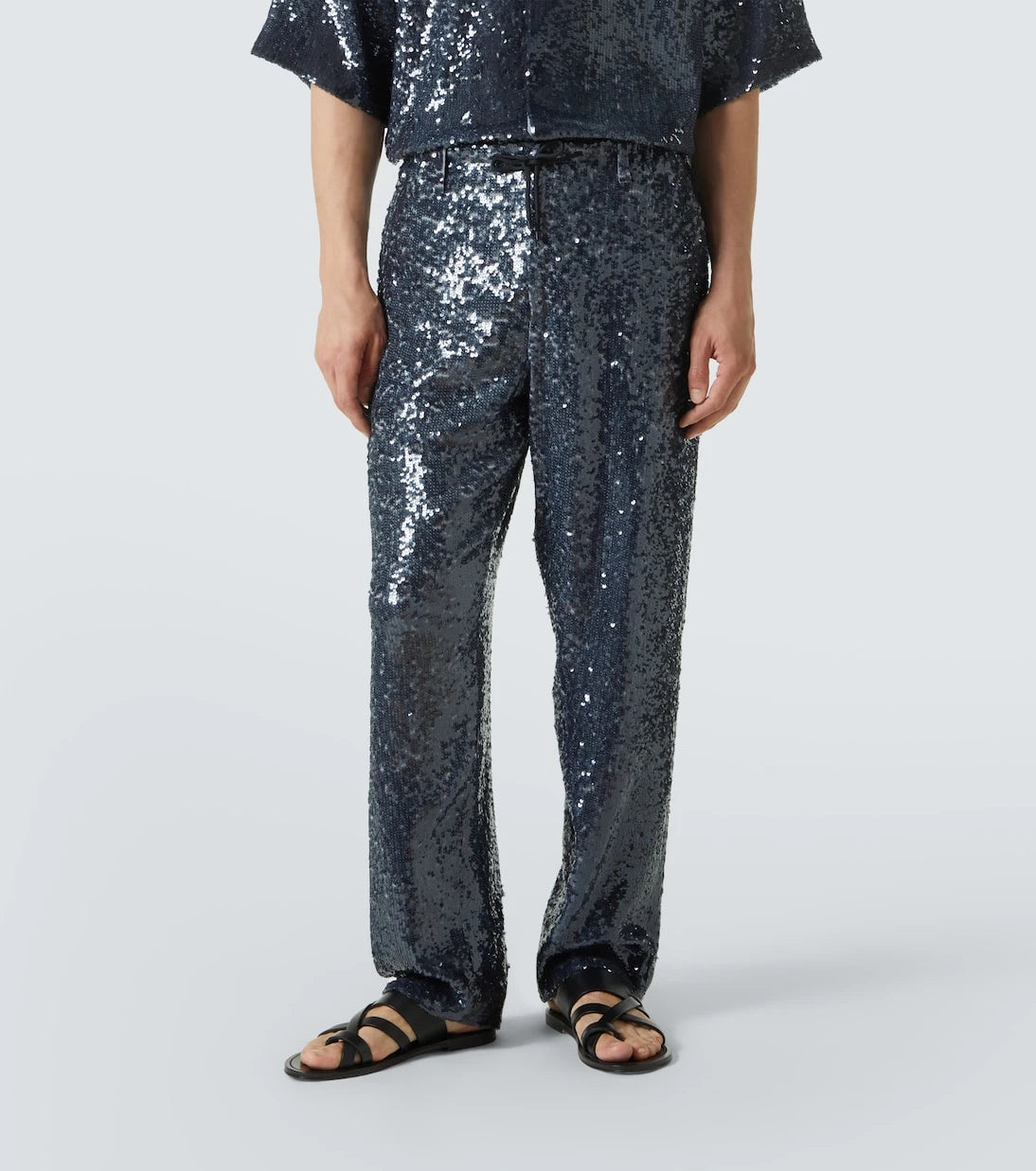 Dries Van Noten - Payetli düz pantolon