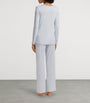 Hanro Blue Cotton Long-Sleeve Pyjama Set