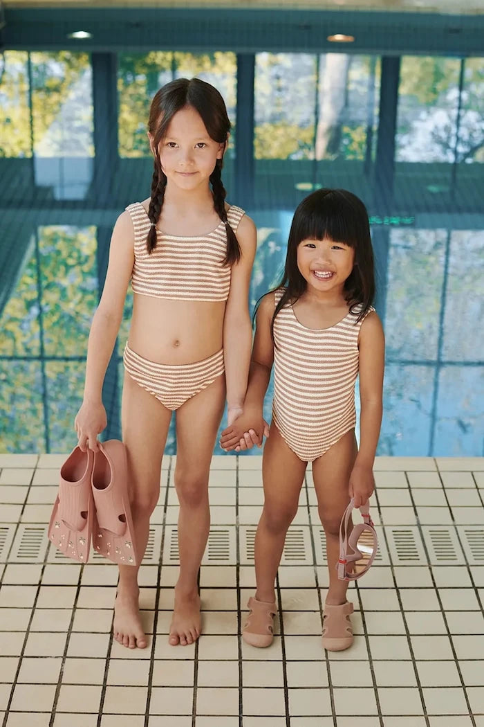 Liewood цял бански за деца Bianco Stripe Swimsuit