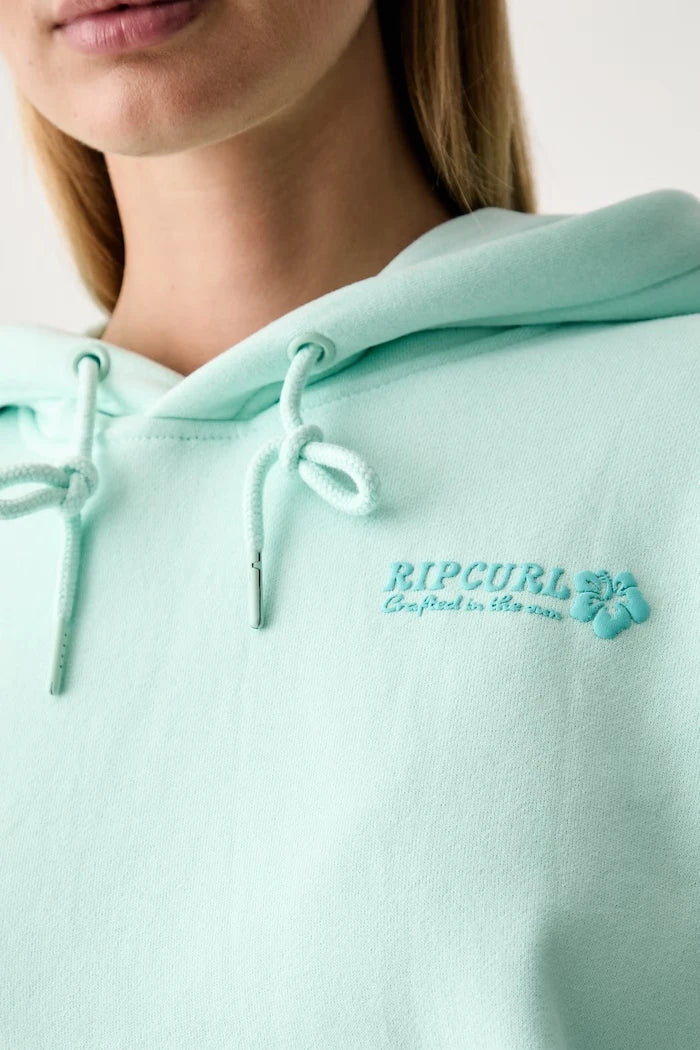 Rip Curl kadın pamuklu kapüşonlu sweatshirt SURF PUFF HERITAGE