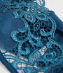 Simone Perele Blue Lace-Trim Saga Thong