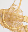 Embroidered Liora Plunge Bra Gold