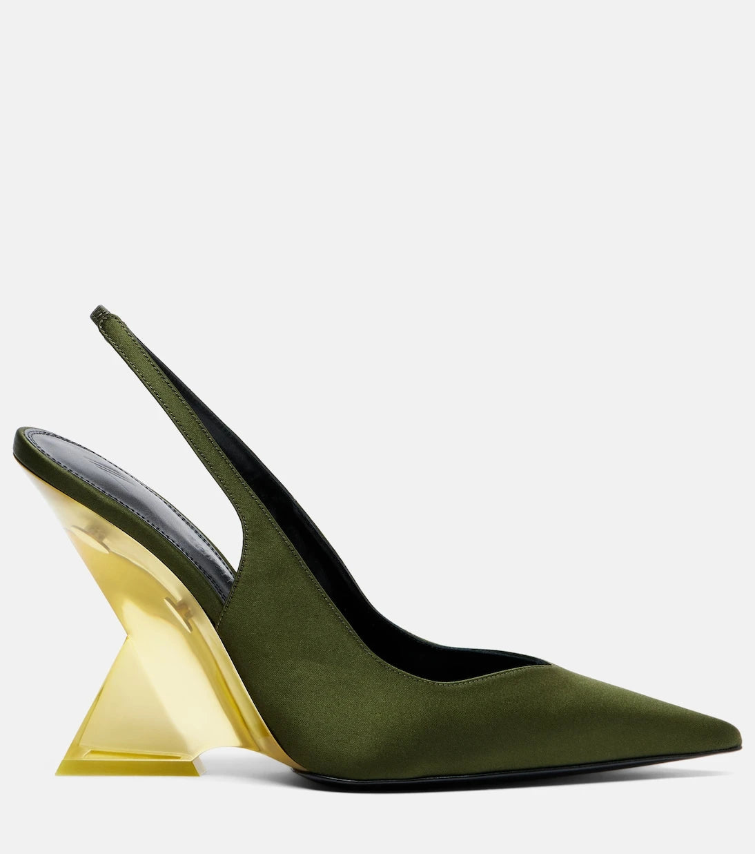 The Attico - Cheope satin slingback wedges