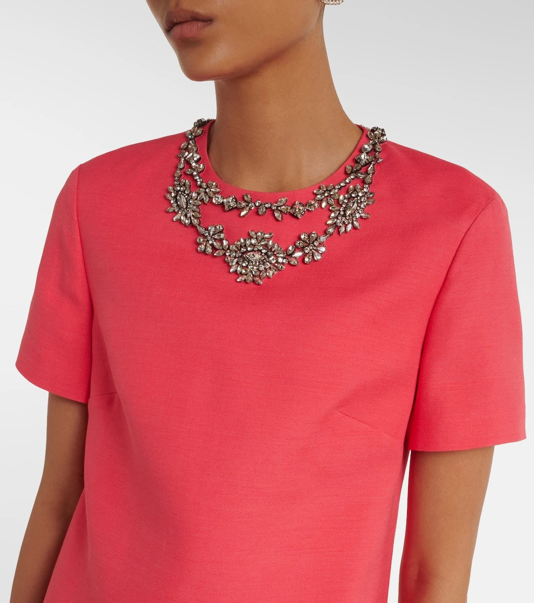 Valentino - Crepe Couture embellished minidress