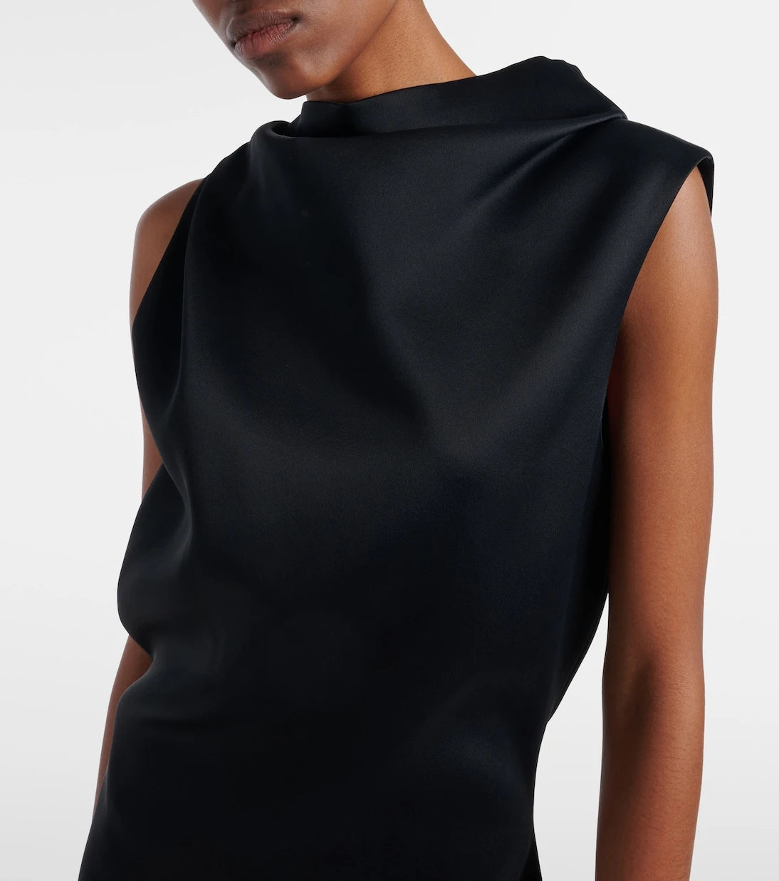 Khaite - Astor draped crêpe satin minidress