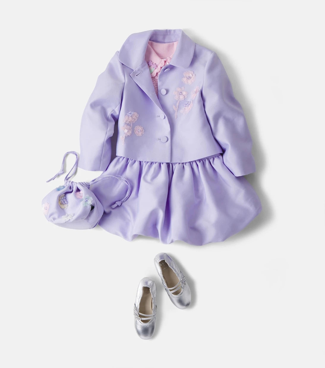 Self-Portrait Kids - Sequined taffeta jacket