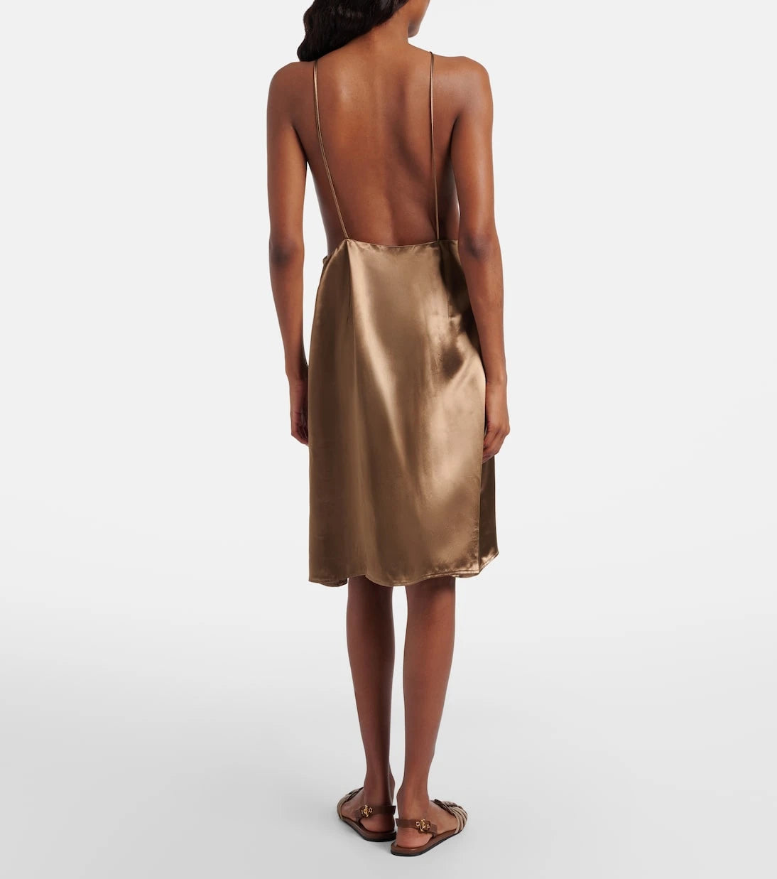Miu Miu - Open-back satin minidress