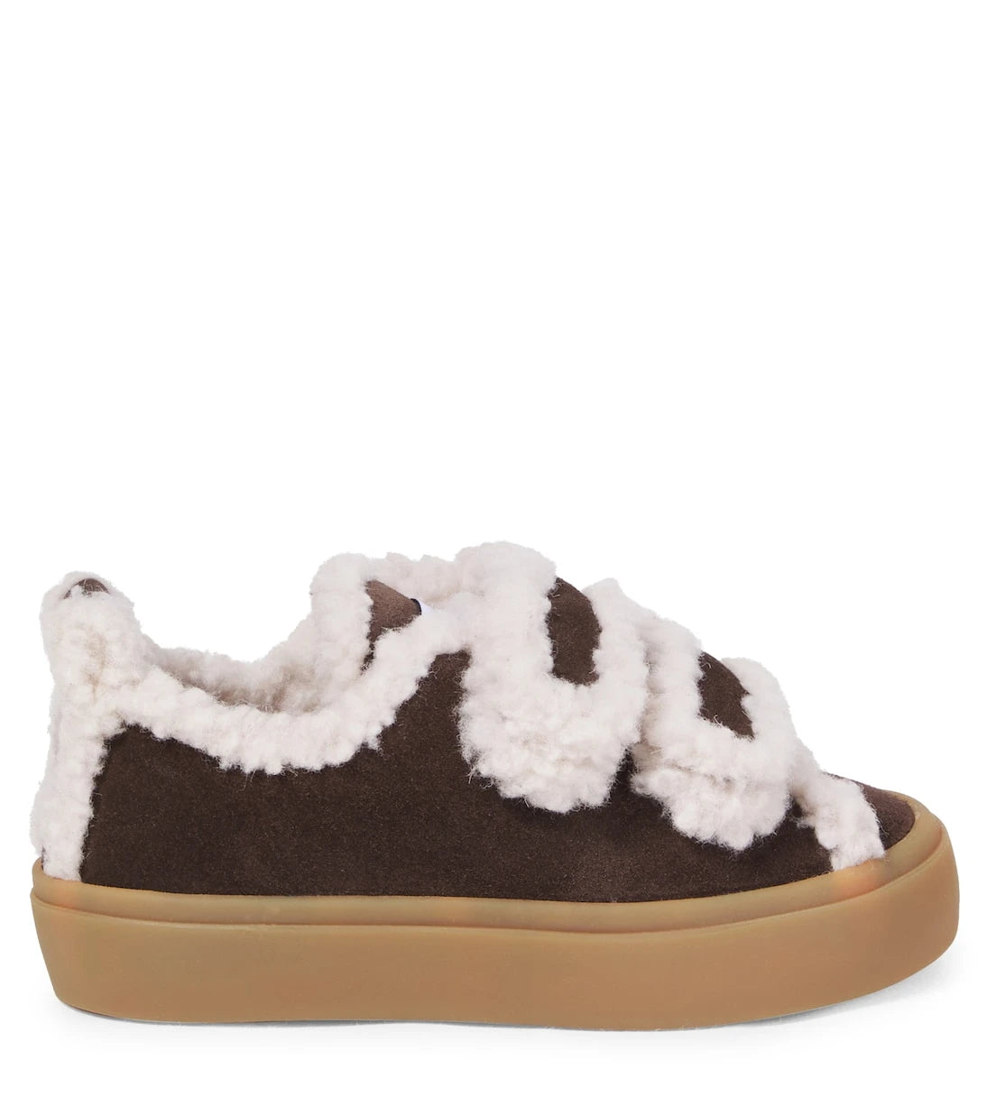 Inuikii Kids - Shearling-trimmed suede sneakers