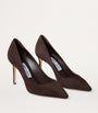 Brown Romy 85 Suede Pumps