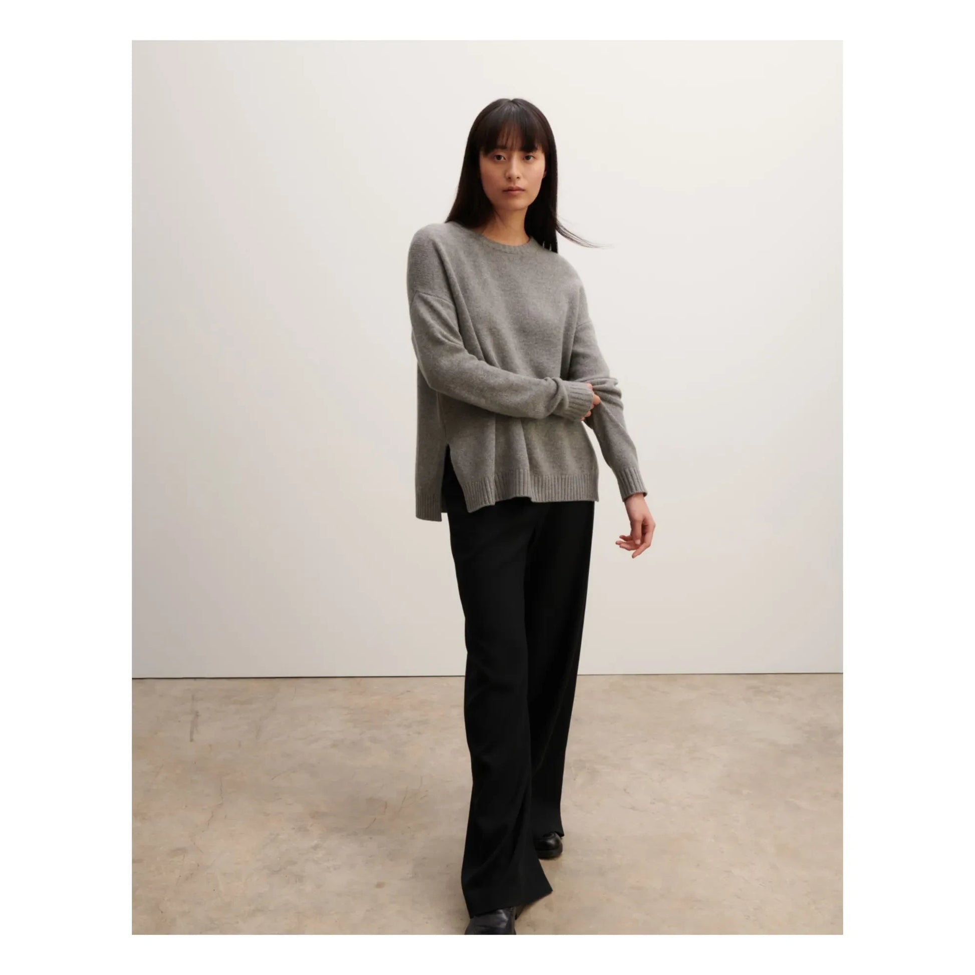Bompard - Round Neck Sweater Cashmere | Grey