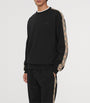 Burberry Black Cotton Check-Trim Sweatshirt