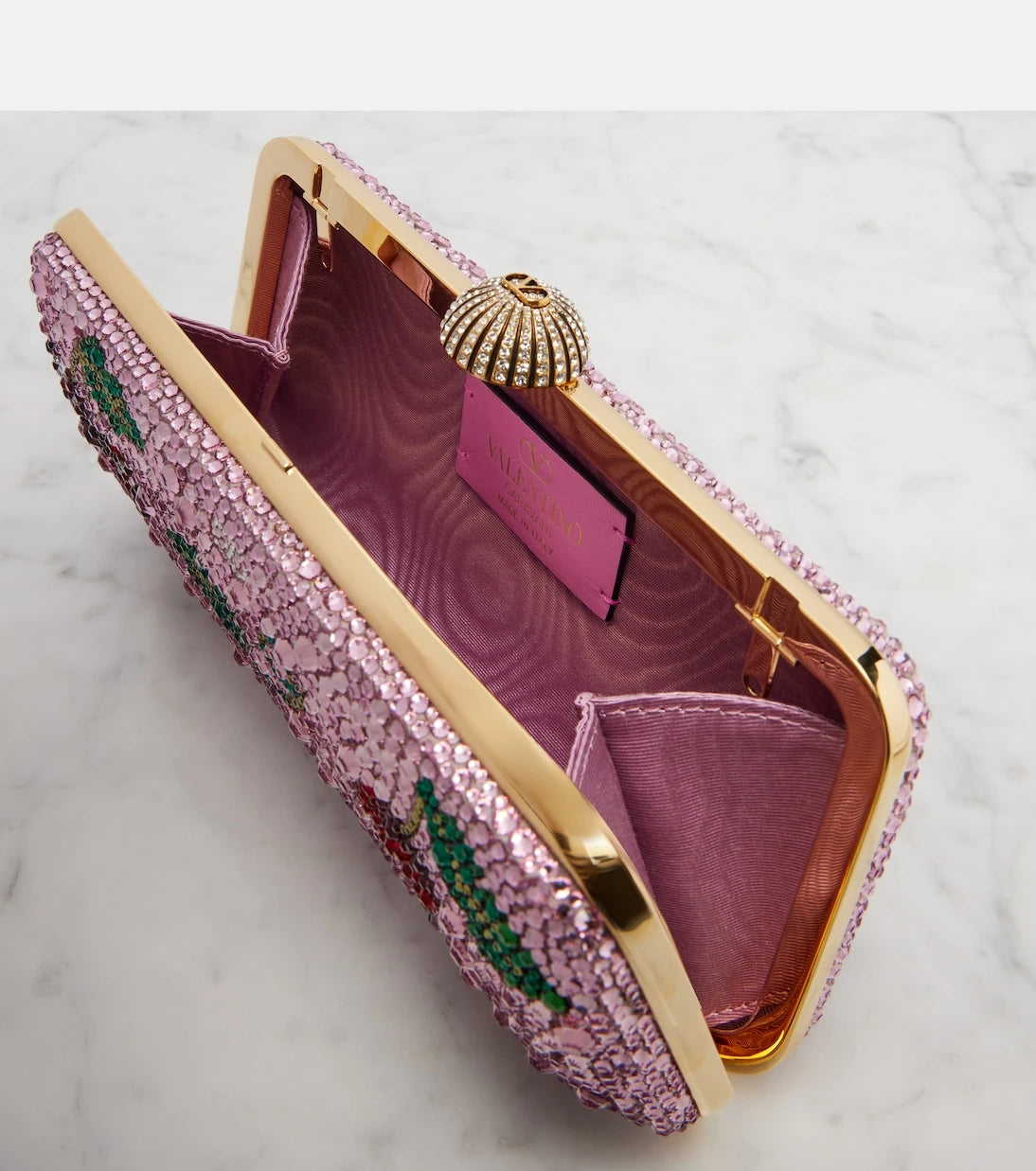 Valentino Garavani - Carry Secrets Cherryfic embellished clutch