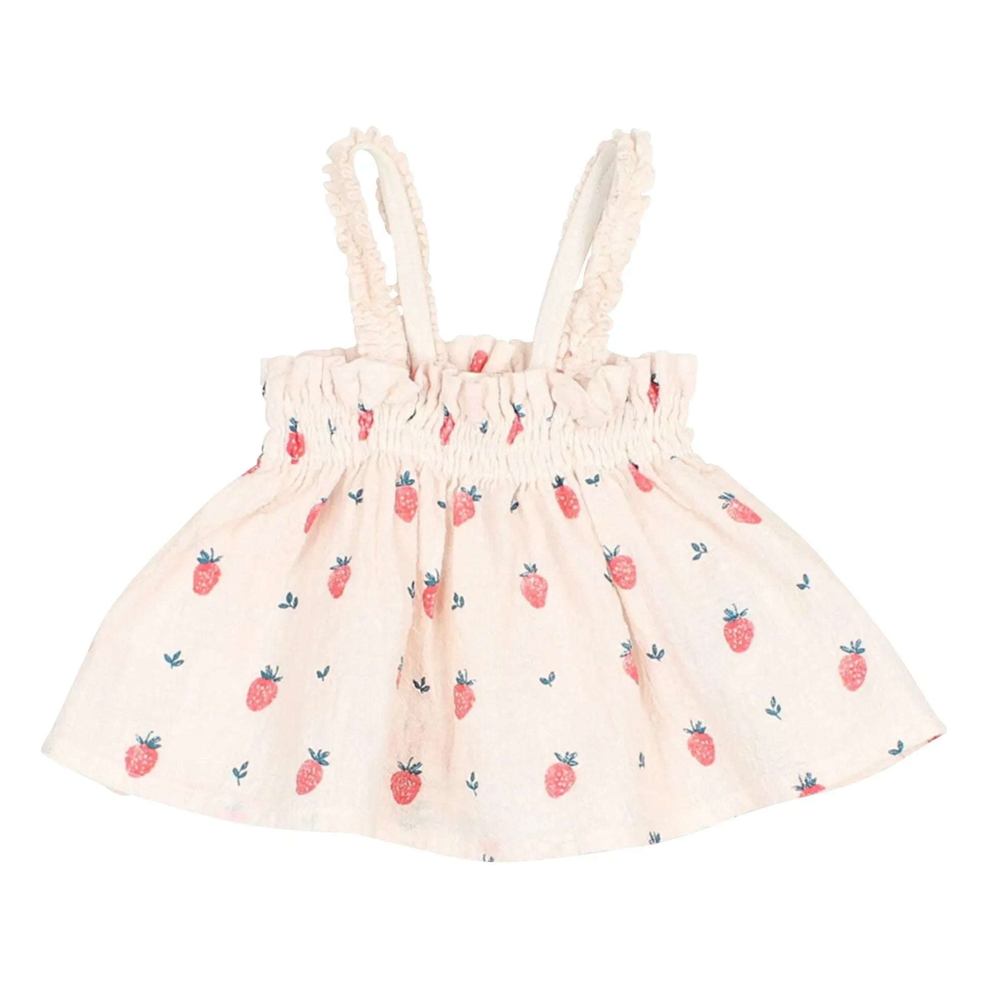 Búho - Organic Cotton Strawberry Top | Pale Pink