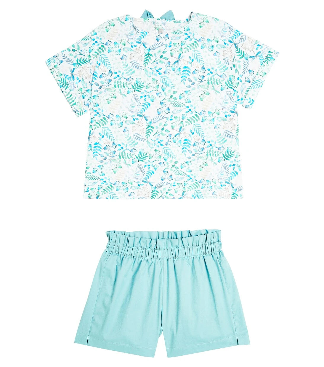 Il Gufo - Printed cotton T-shirt and shorts set