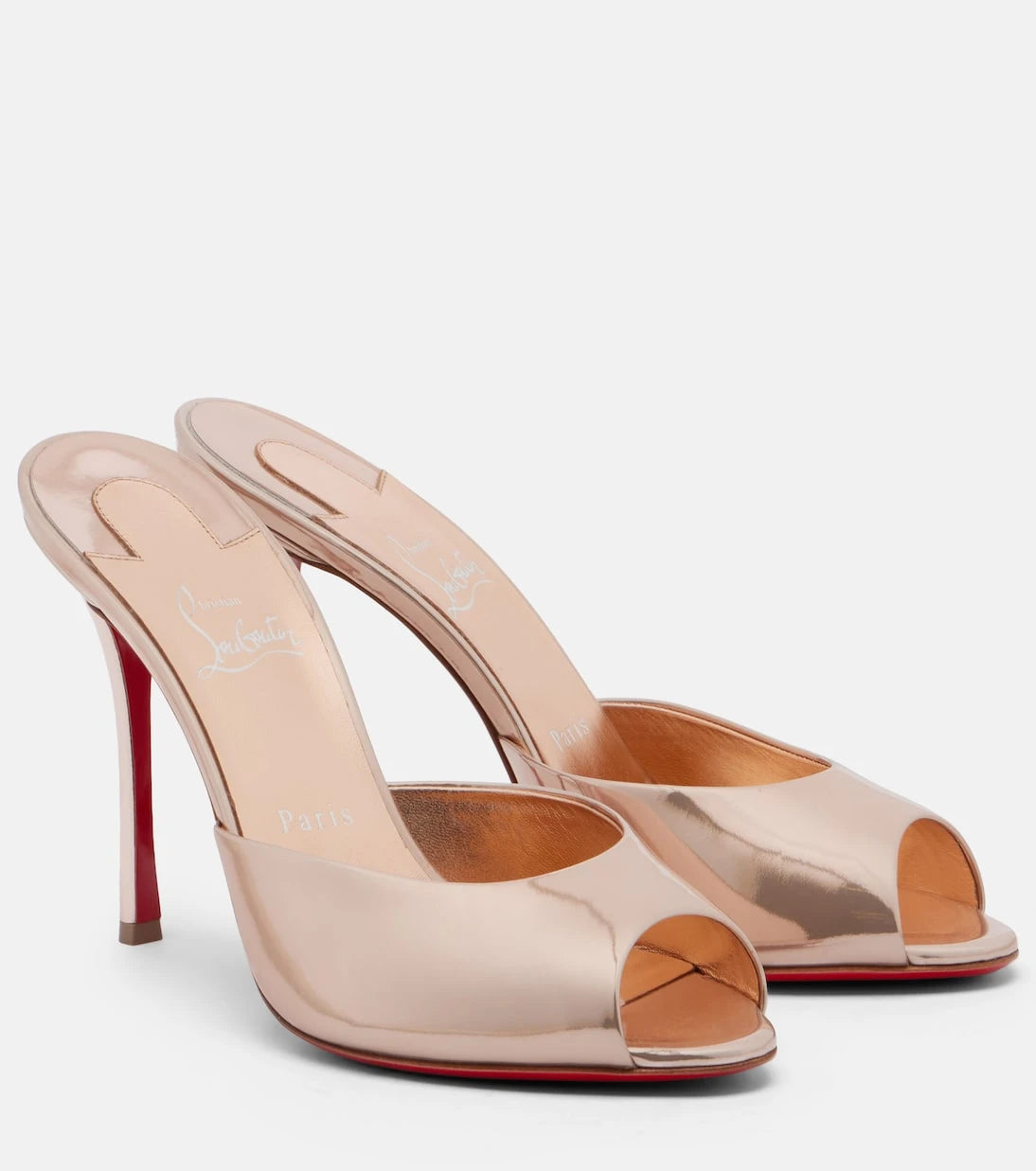 Christian Louboutin - Me Dolly laminated leather mules