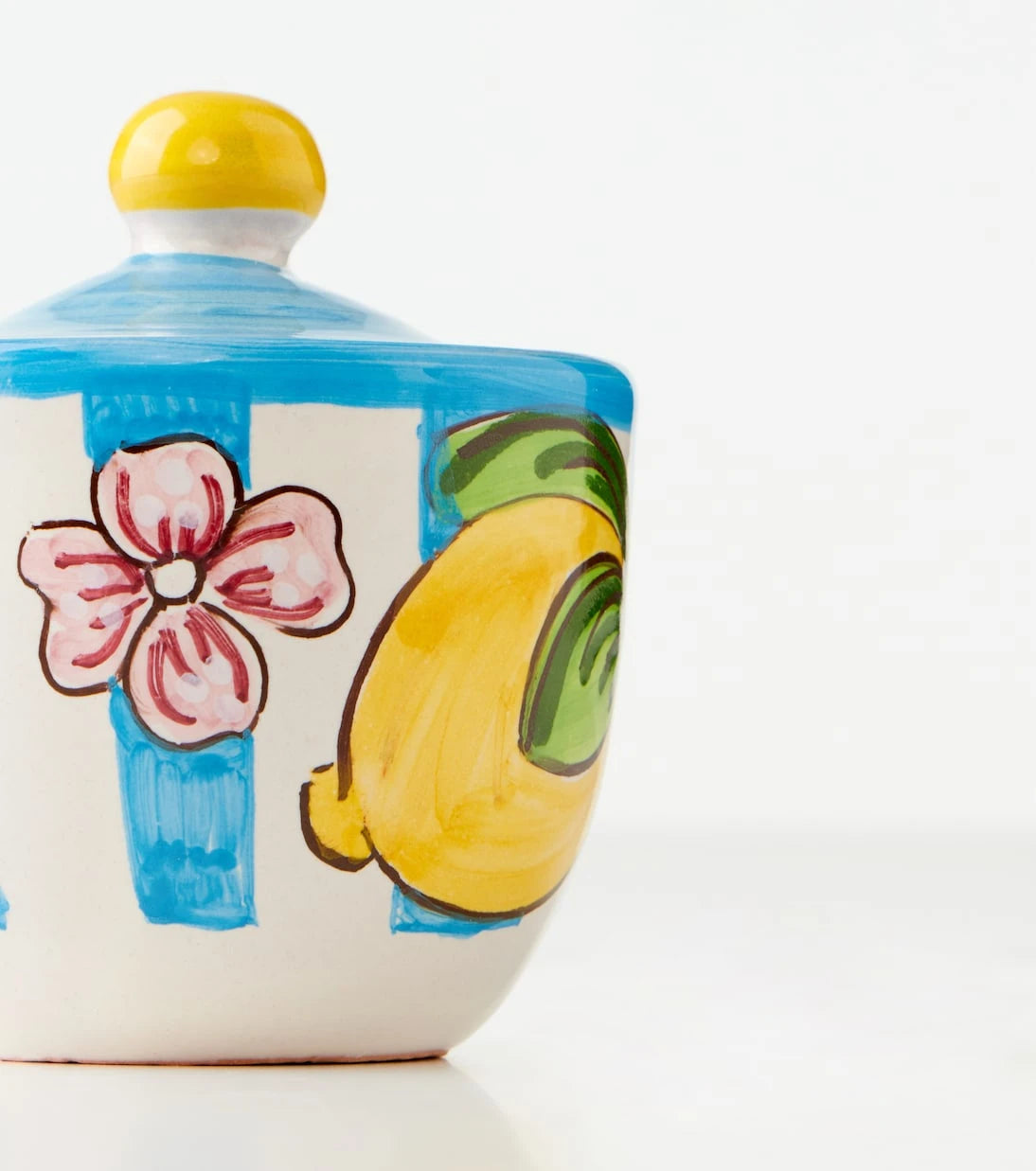 Dolce&Gabbana Casa - Taormina striped ceramic sugar bowl