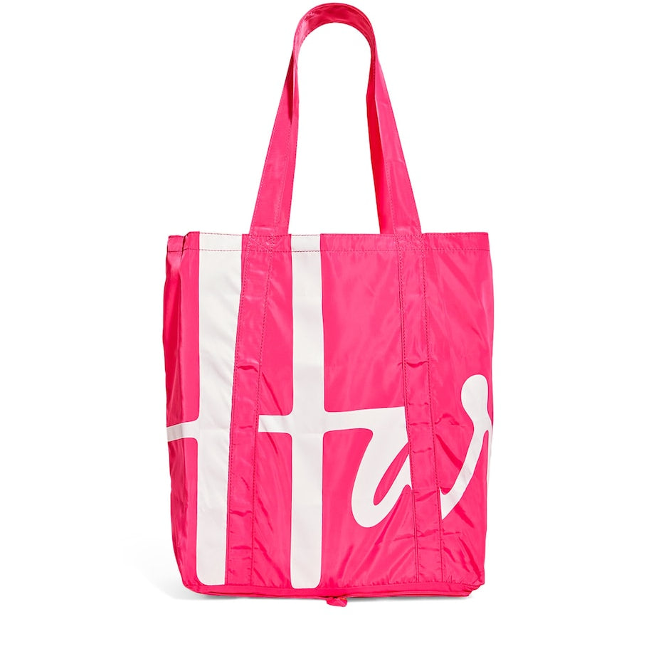 Pink Logo Pocket Shopper Bag