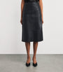 Leather Blomfield Midi Skirt BLACK
