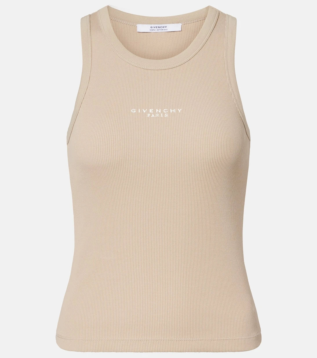Givenchy - Logo ribbed-knit cotton jersey tank top
