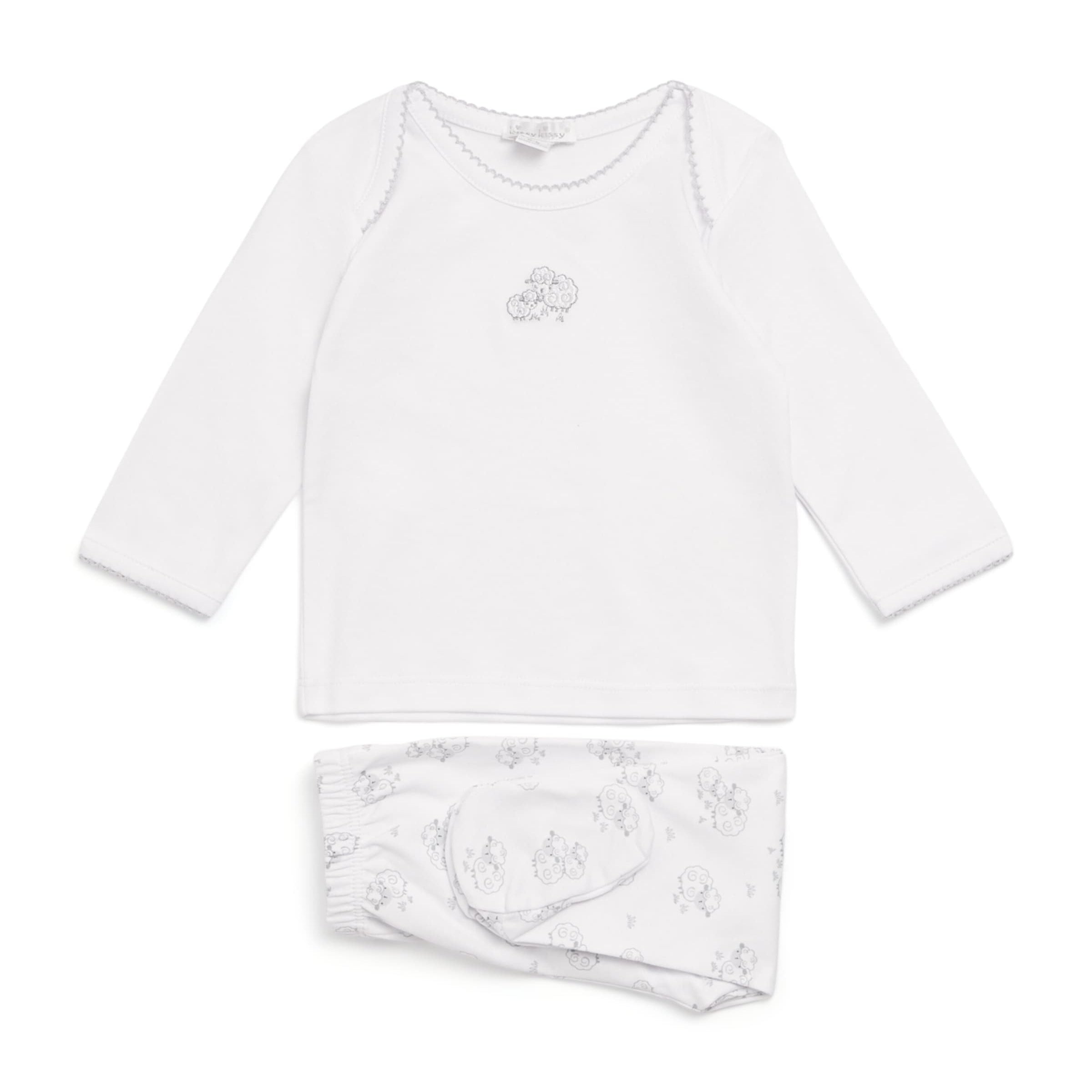 Kissy Kissy Pima Cotton Sweet Sheep Top and Footed Leggings Set (Newborn-9 Months)