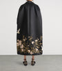 Givenchy Black Silk Embroidered Cocoon Coat