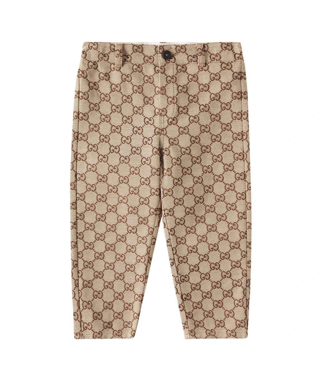 Gucci Kids - بنطال أطفال من مزيج قطن كانفاس GG
