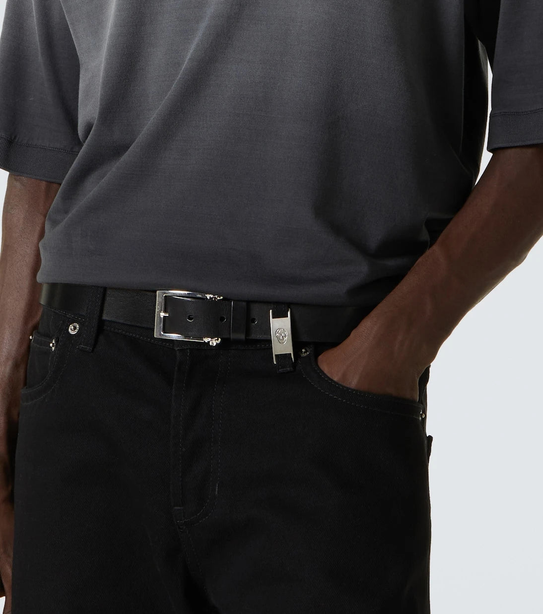 McQueen - Twin Skull leather belt