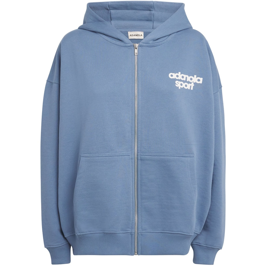 Adanola Multi Organic Cotton Bold Logo Zip-Up Hoodie