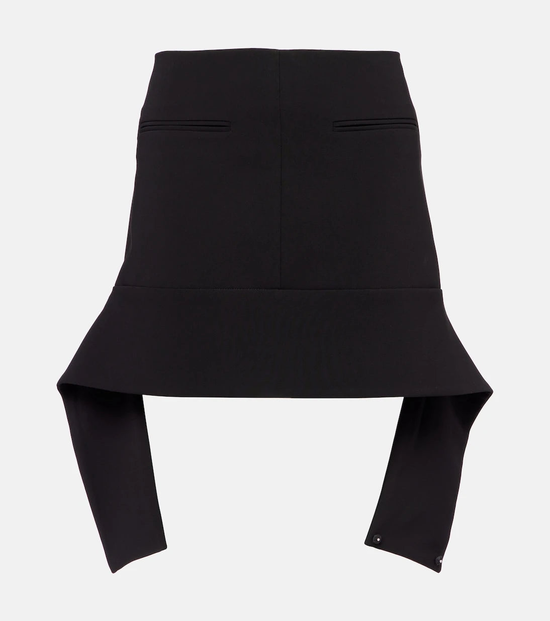 Courrèges - Belted crêpe miniskirt