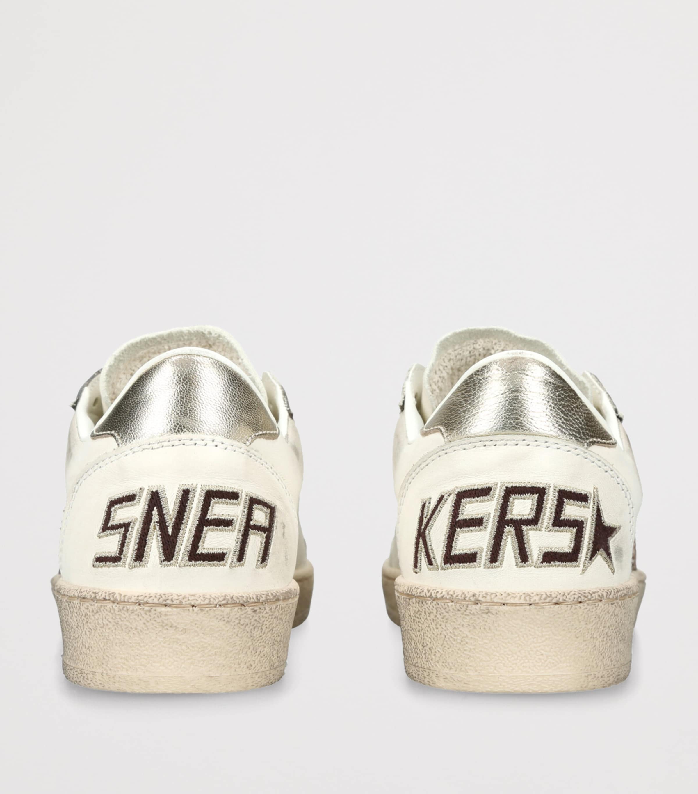 White Leather Ball Star Sneakers