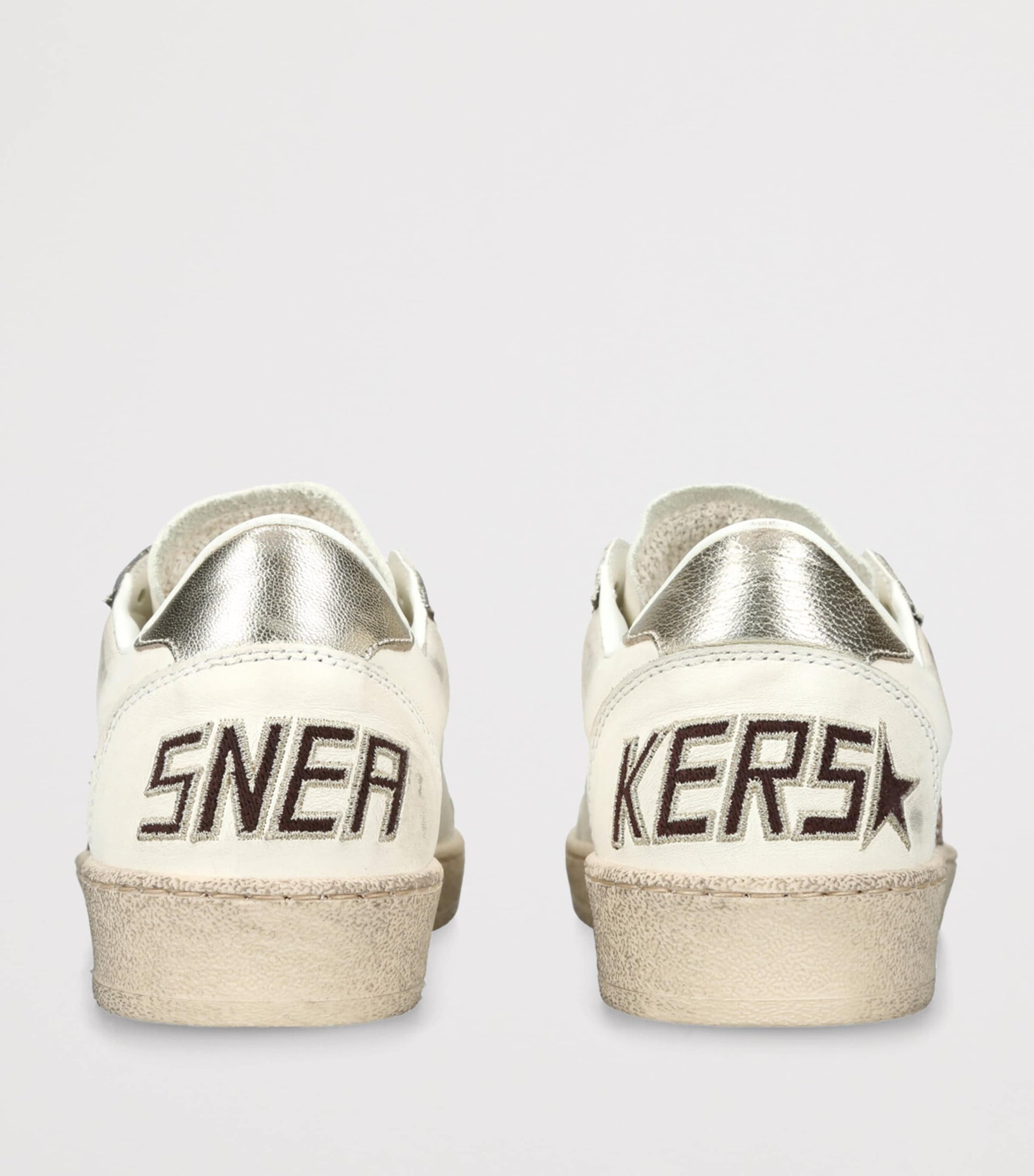 White Leather Ball Star Sneakers