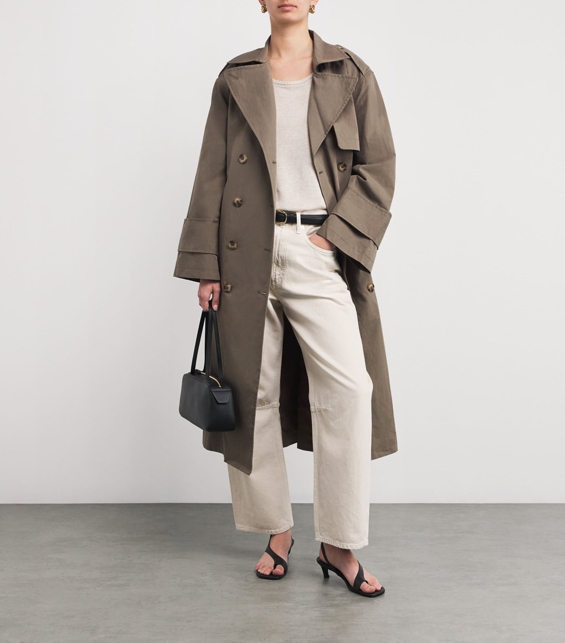 Stylein Brown Cotton-Blend Siena Trench Coat