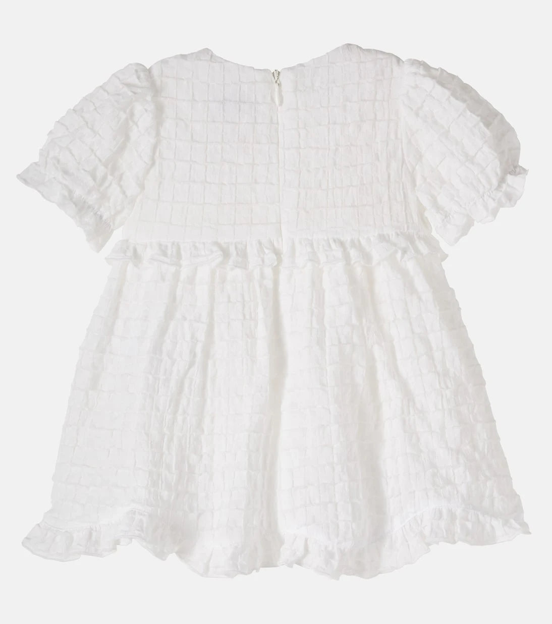 Il Gufo - Baby checked ruffled cotton dress