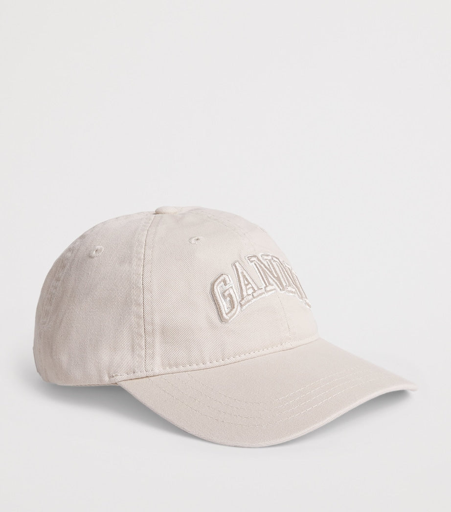 Beige Organic Canvas Baseball Cap