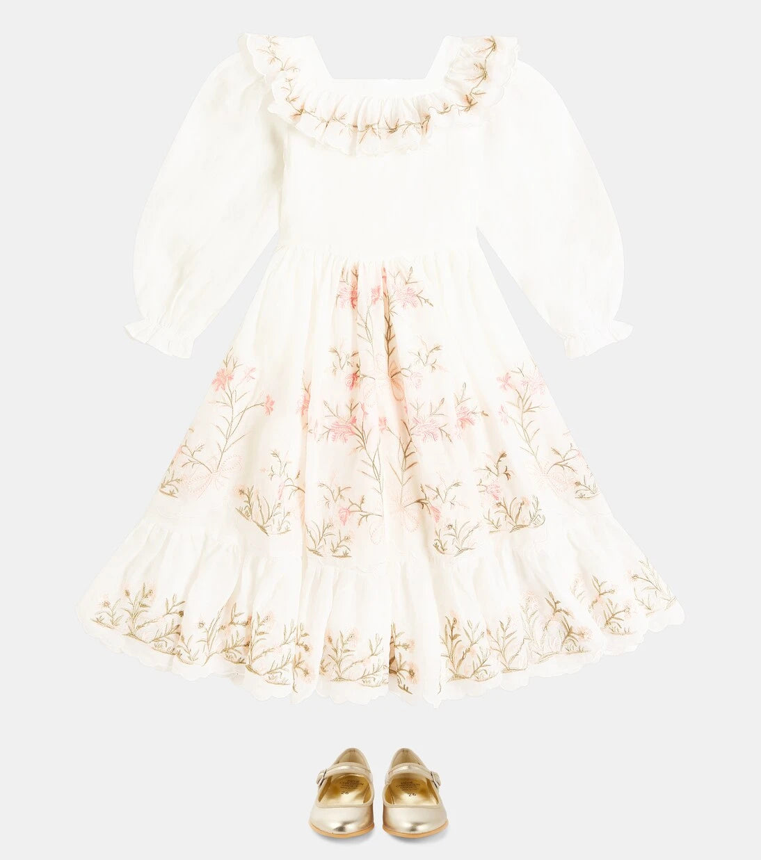 Petite Amalie - Embroidered linen dress