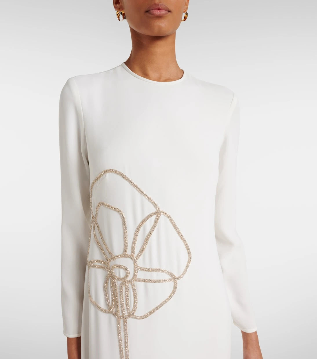 Costarellos - Zarie embellished crêpe gown