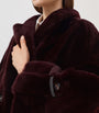 Red Shearling Reversible Overcoat