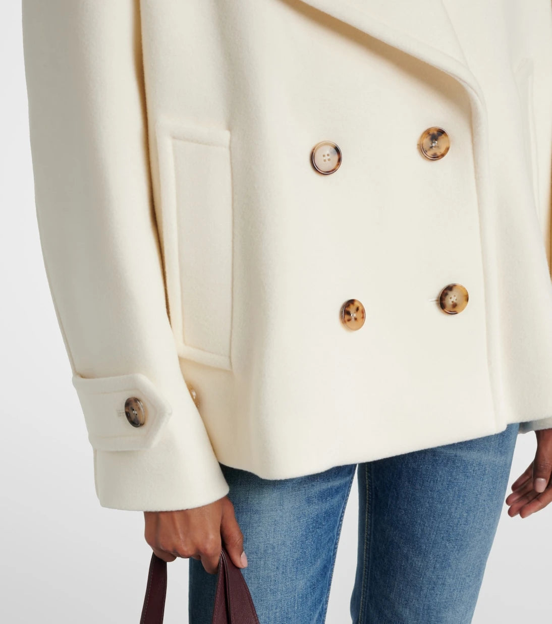 Chloé - Oversize yün karışımı kaban