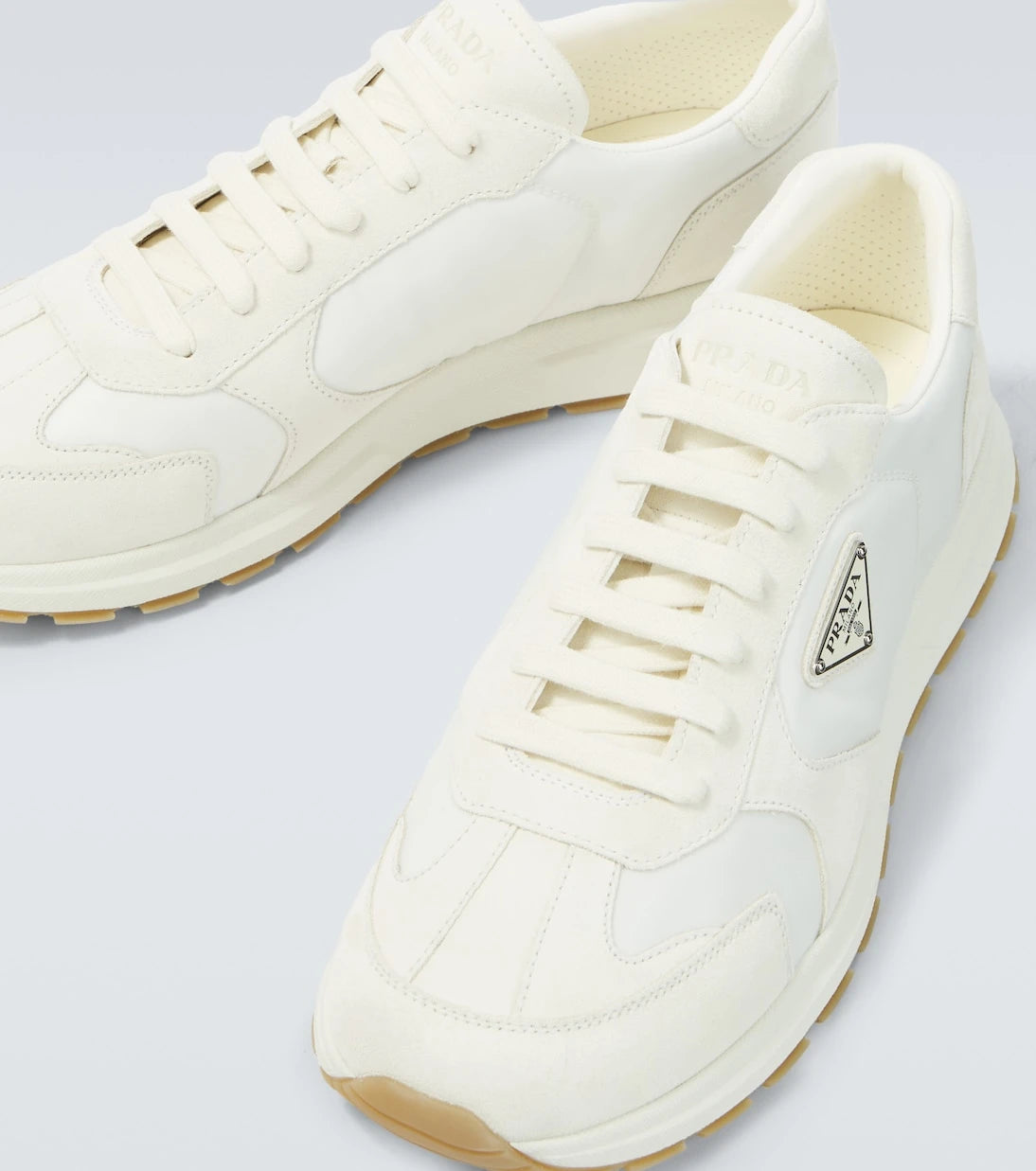 Prada - Prax Re-Nylon süet detaylı spor ayakkabı