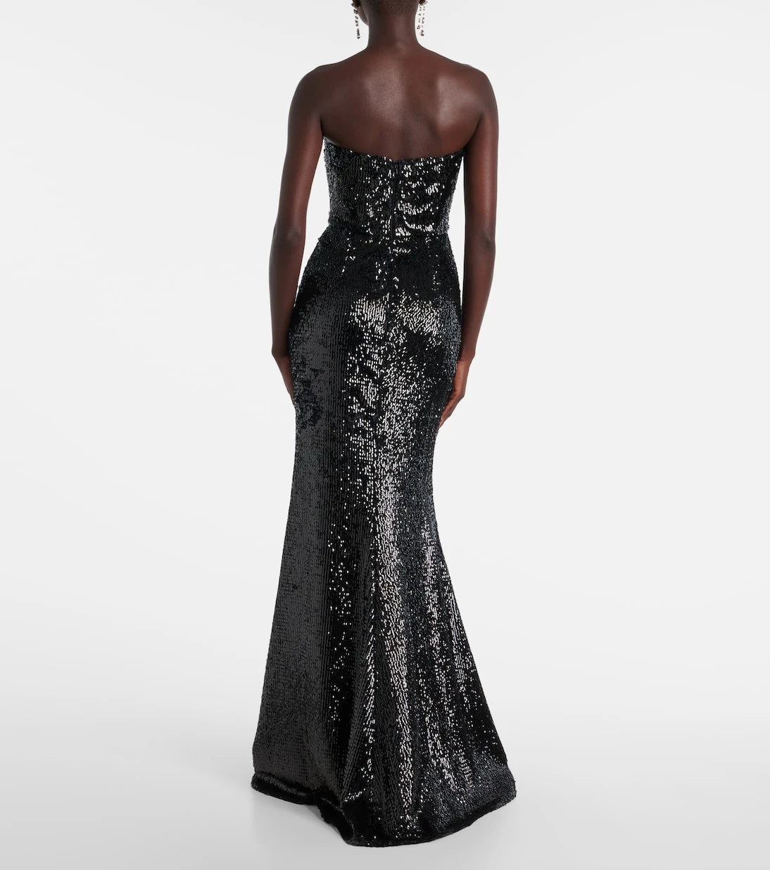 Elie Saab - Sequined strapless silk-blend gown