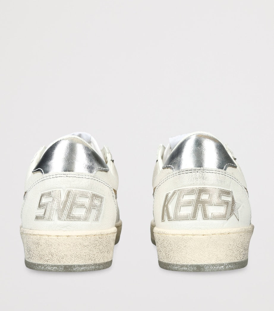 Golden Goose White Leather Ball Star Sneakers