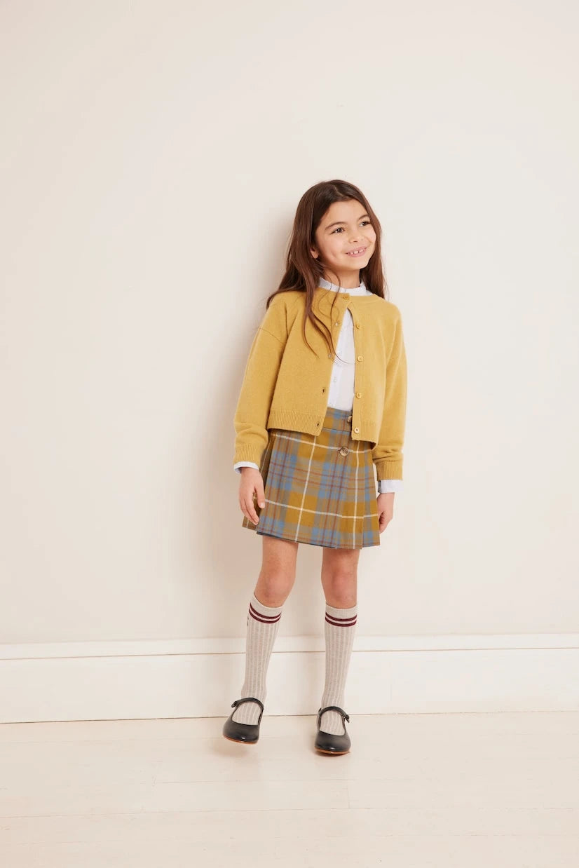 Bonpoint - Talissa checked pleated wool skirt