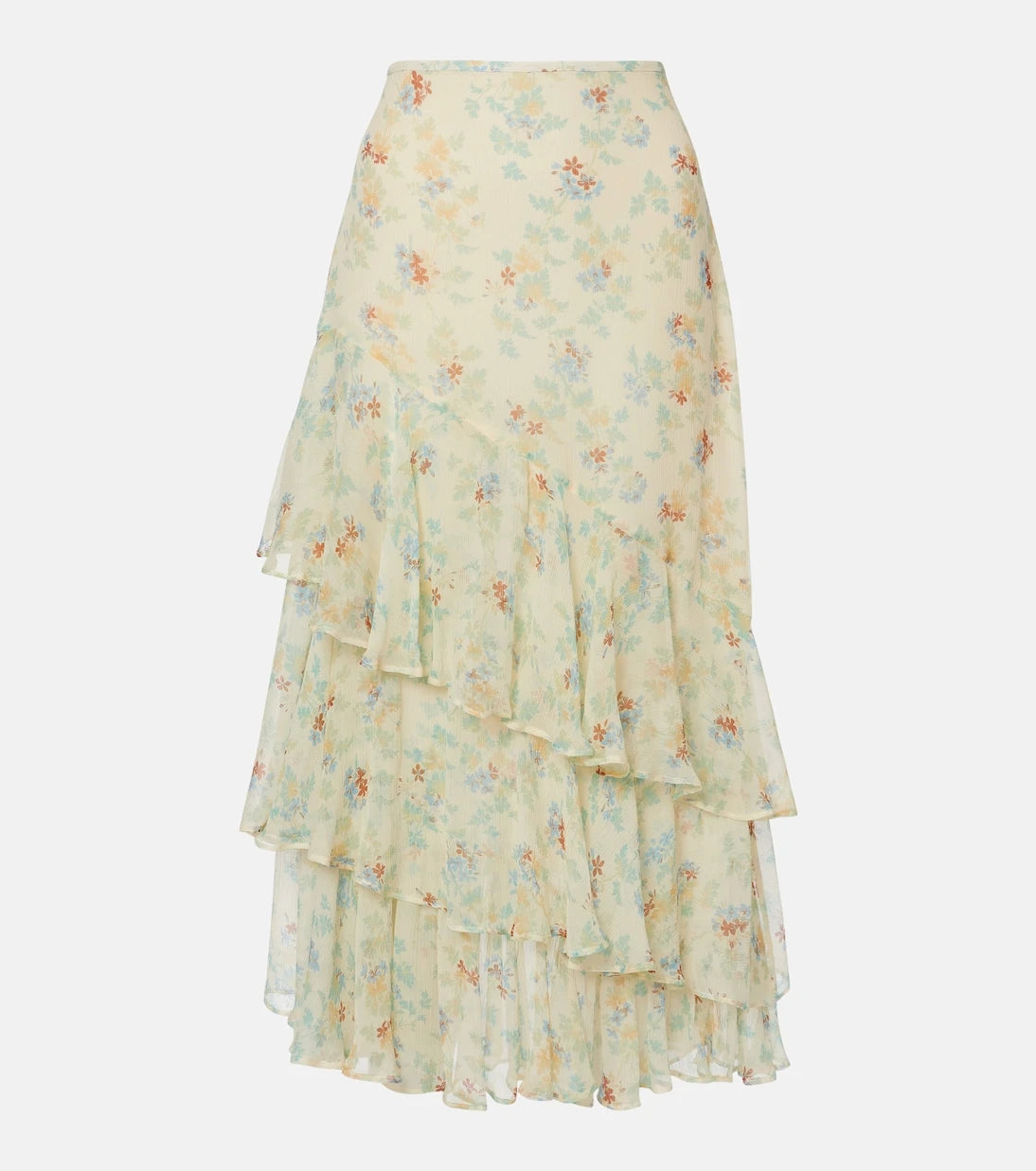 Ulla Johnson - Meadow floral silk chiffon midi skirt