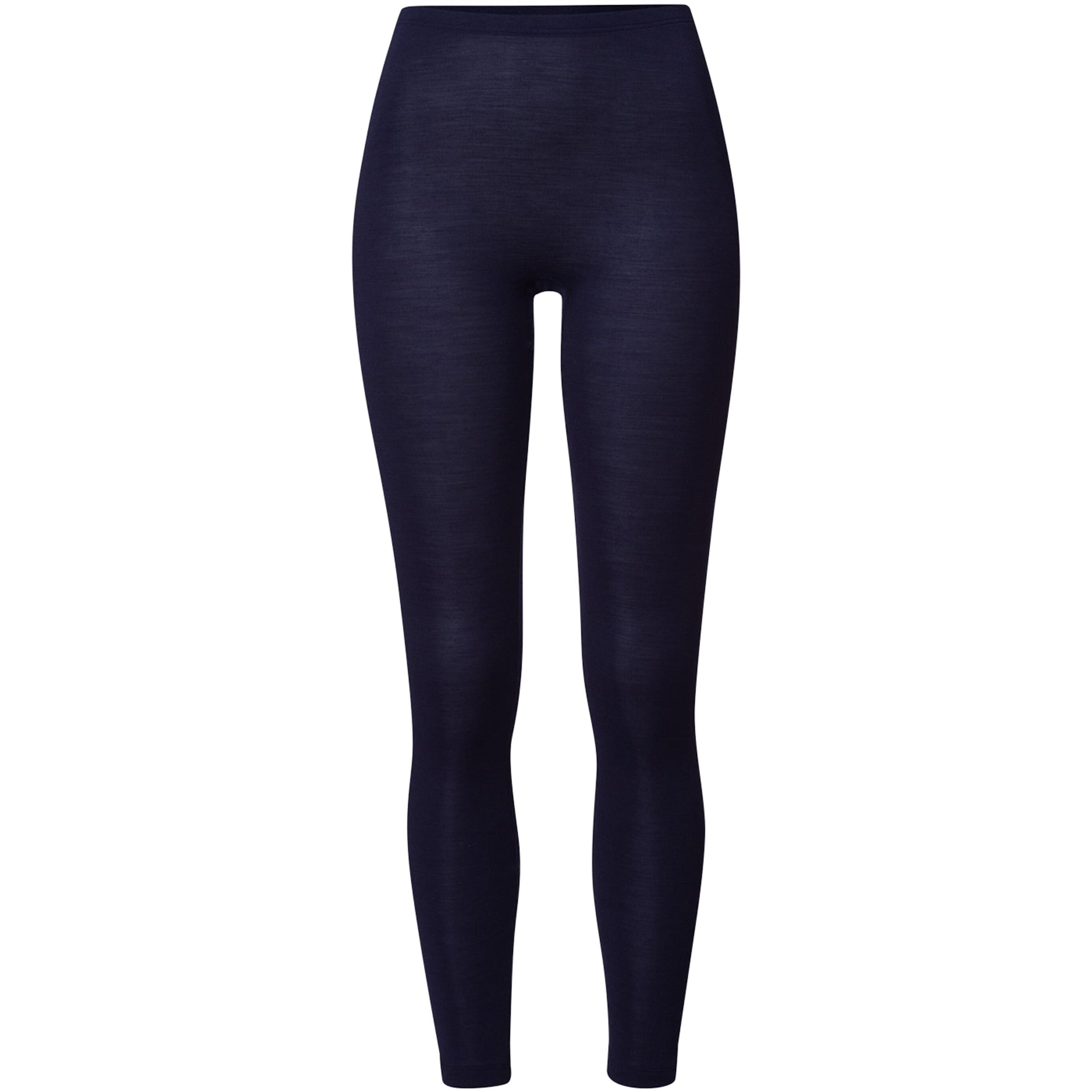 Navy Woolen Silk Leggings
