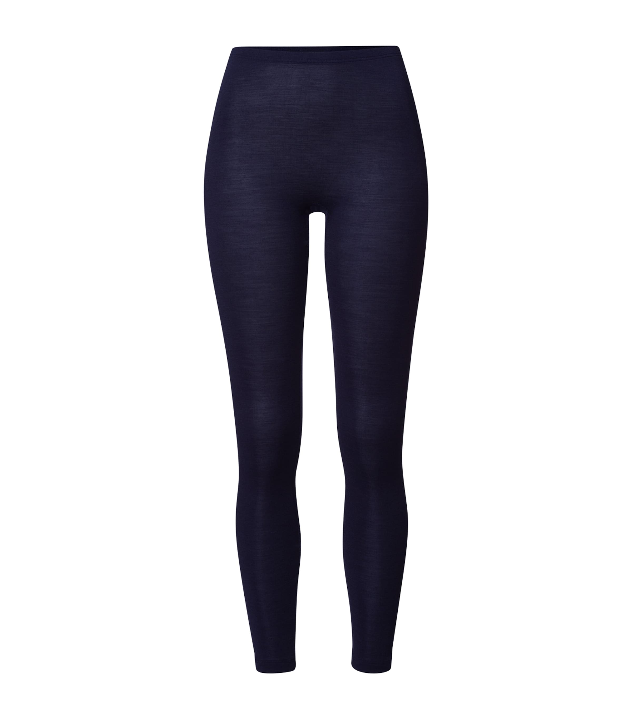 Navy Woolen Silk Leggings