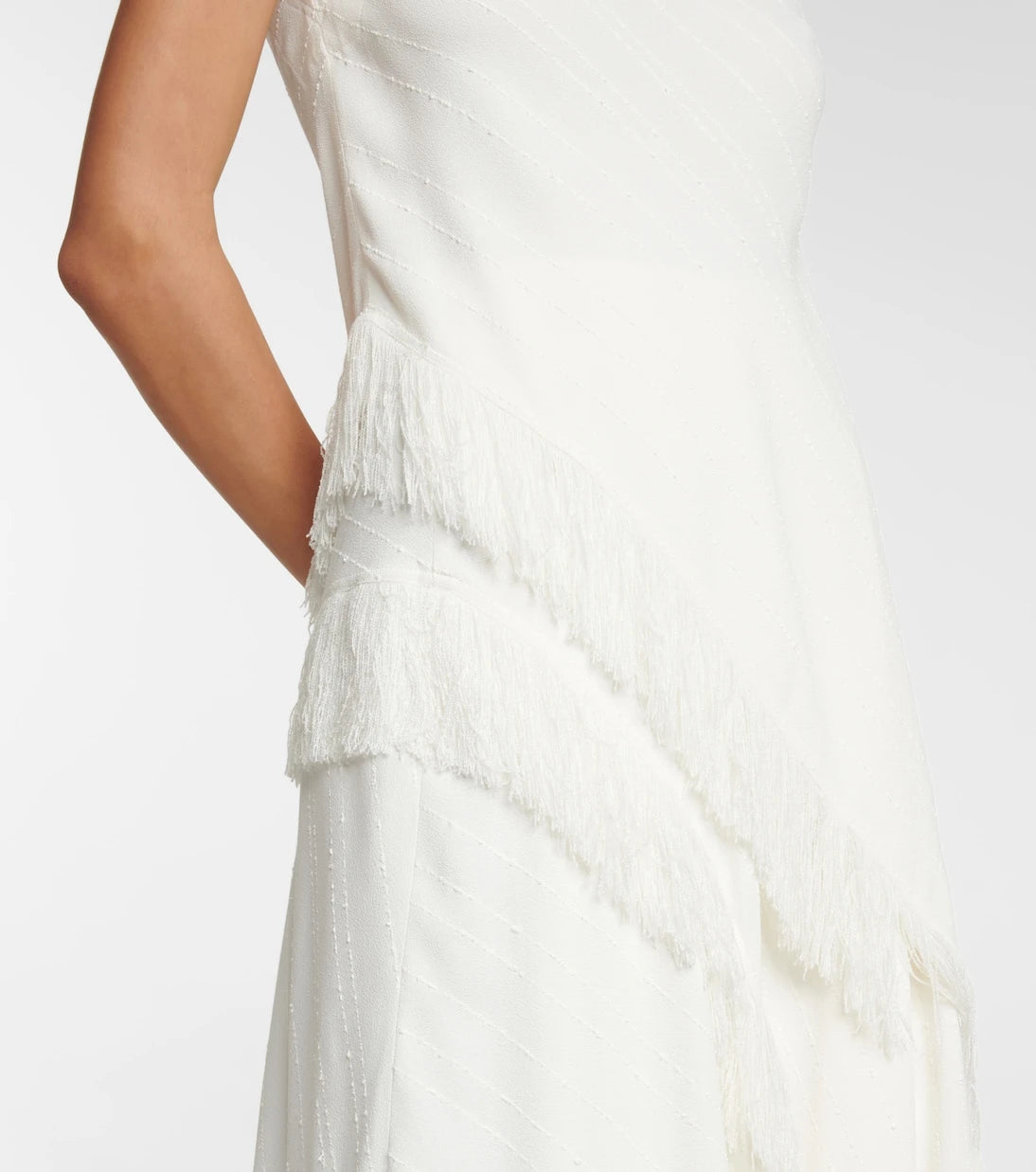 Proenza Schouler - Fringe-trimmed crêpe top