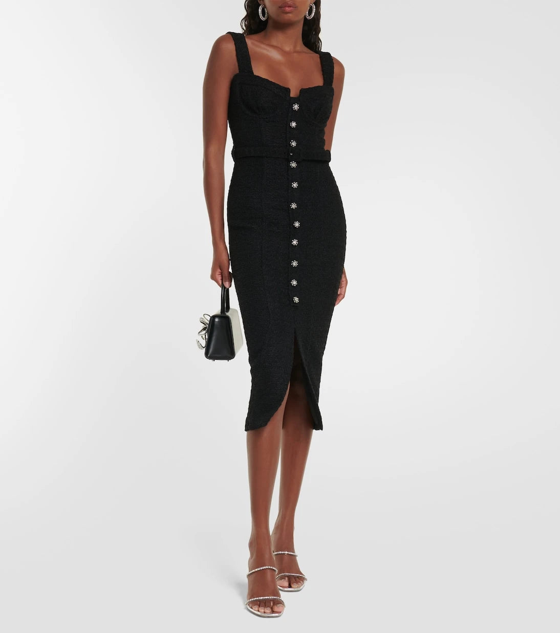 Self-Portrait - Bouclé midi dress
