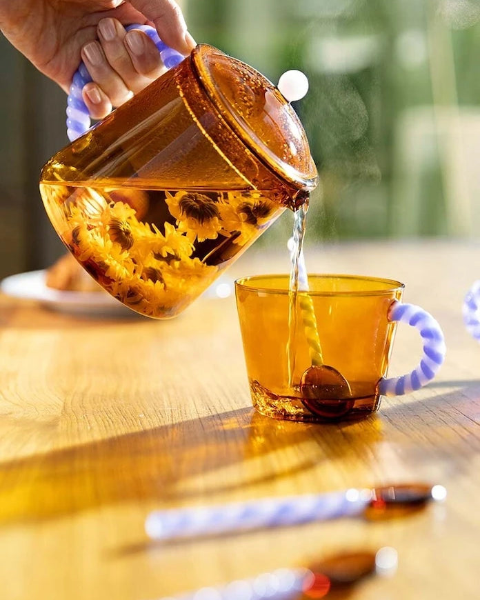 &k amsterdam Teapot Duet Amber Çaydanlık