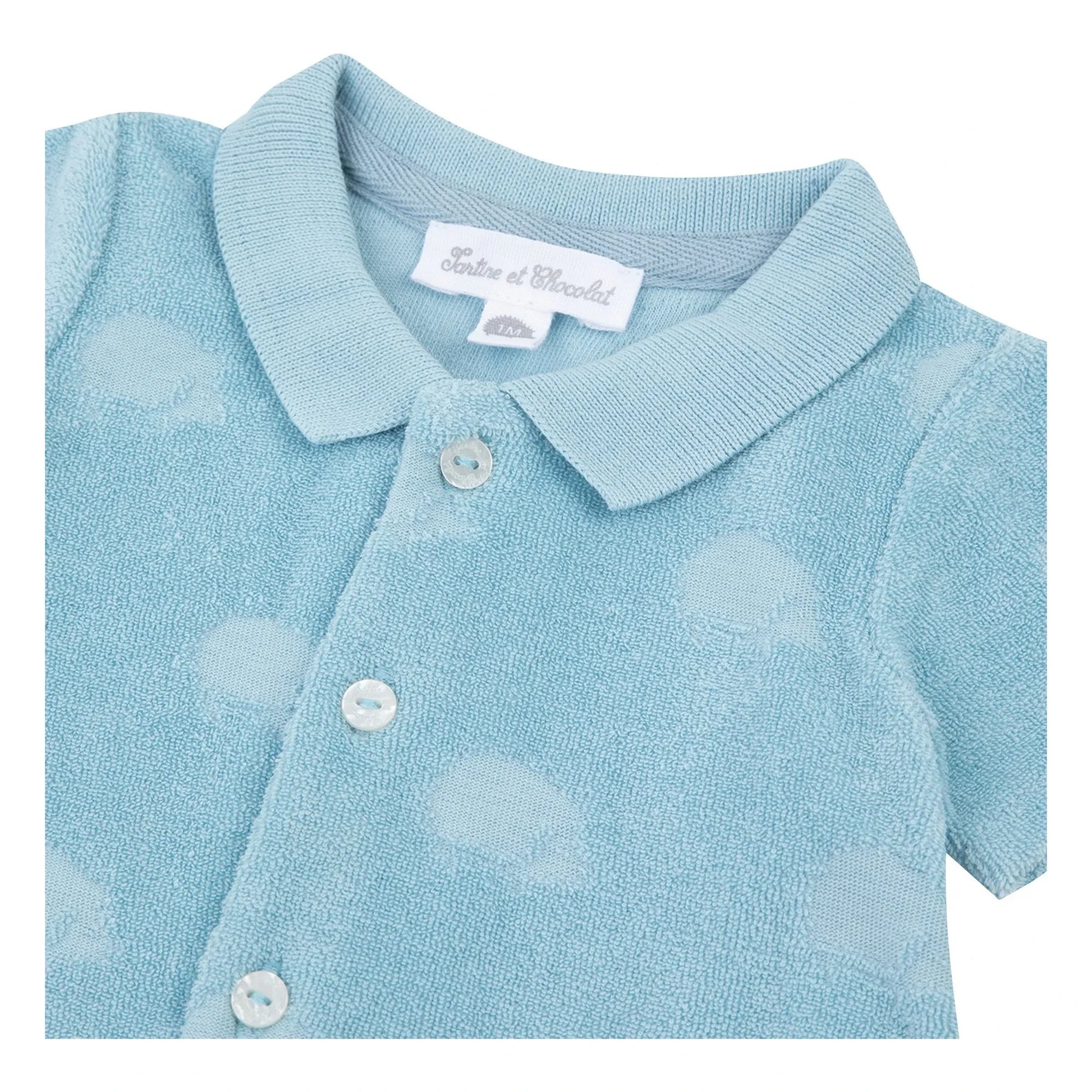 Tartine et Chocolat - Combishort Nuages Eponge | Sky blue