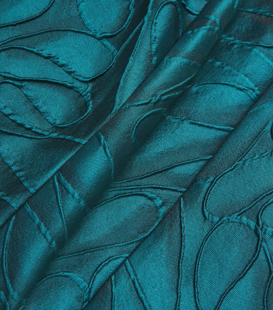 Blue Honeydrop Jacquard Midi Dress